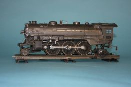 A '0' gauge locomotive, number 224E, with underside stamp "0 Gauge Locomotive, Made in U.S. of