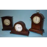 Three Edwardian clocks