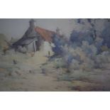 R. Russell Mackenzie, watercolour, signed, 'View of a rural cottage', 29cm x 39cm