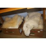 Quantity of sheep skin rugs