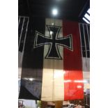 A large German flag, stamped Reichskriegsflagge, 1,5 x 2,5