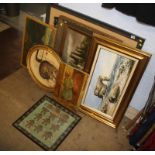 Quantity of 6 framed pictures and paintings