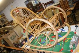 Cane work rocking chair