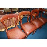 A set of four Victorian mahogany chairs