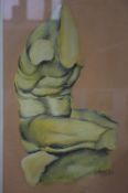 Pastel, indistinctly signed, dated **62, 'Torso', bears label to verso 'Pastel Society', 46cm x