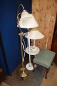 Two standard lamps, table lamp etc.