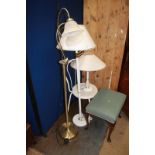 Two standard lamps, table lamp etc.