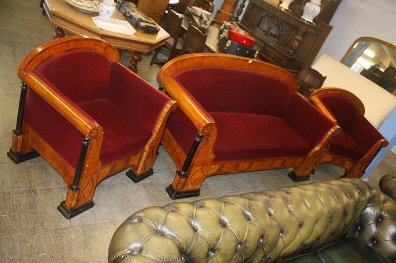 A Continental Empire style three piece suite