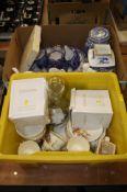 Two boxes of assorted Ringtons china etc.