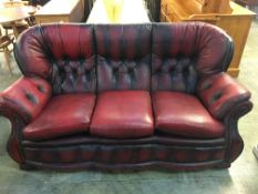 Chesterfield style three seater settee