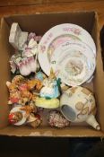 Box of assorted including Royal Albert etc.