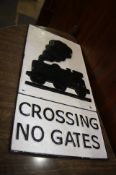 Sign 'Crossing No Gates'