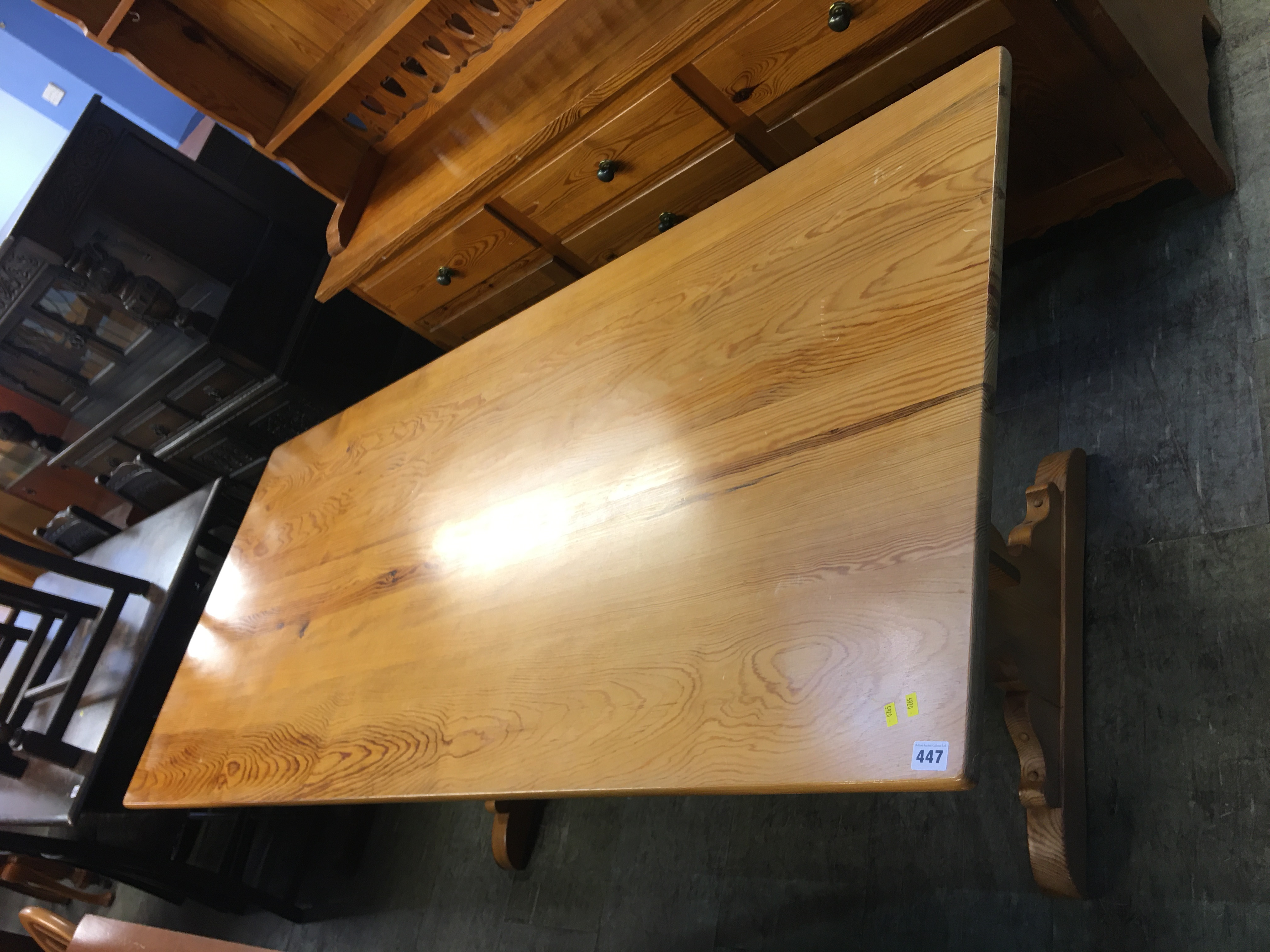 Pine dresser and pine refectory table - Image 2 of 2