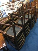 Six ladderback chairs