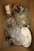 Box of assorted glass and china