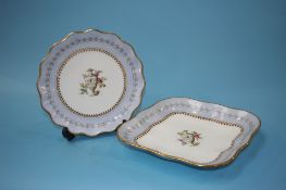 Two Wedgwood cake plates and four side plates