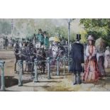 John Sutton, watercolour, signed, 'Hyde Park', 35 x 50cm