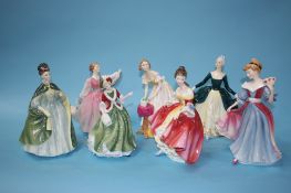 Seven Royal Doulton figurines