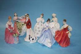 Seven Royal Doulton figurines