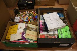 Assorted ephemera in three boxes