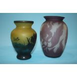 Two Galle style vases