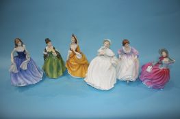 Six Royal Doulton figurines