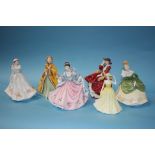 Six Royal Doulton figurines