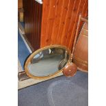 Gilt oval mirror