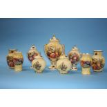 Nine pieces of Aynsley 'Orchard Gold'