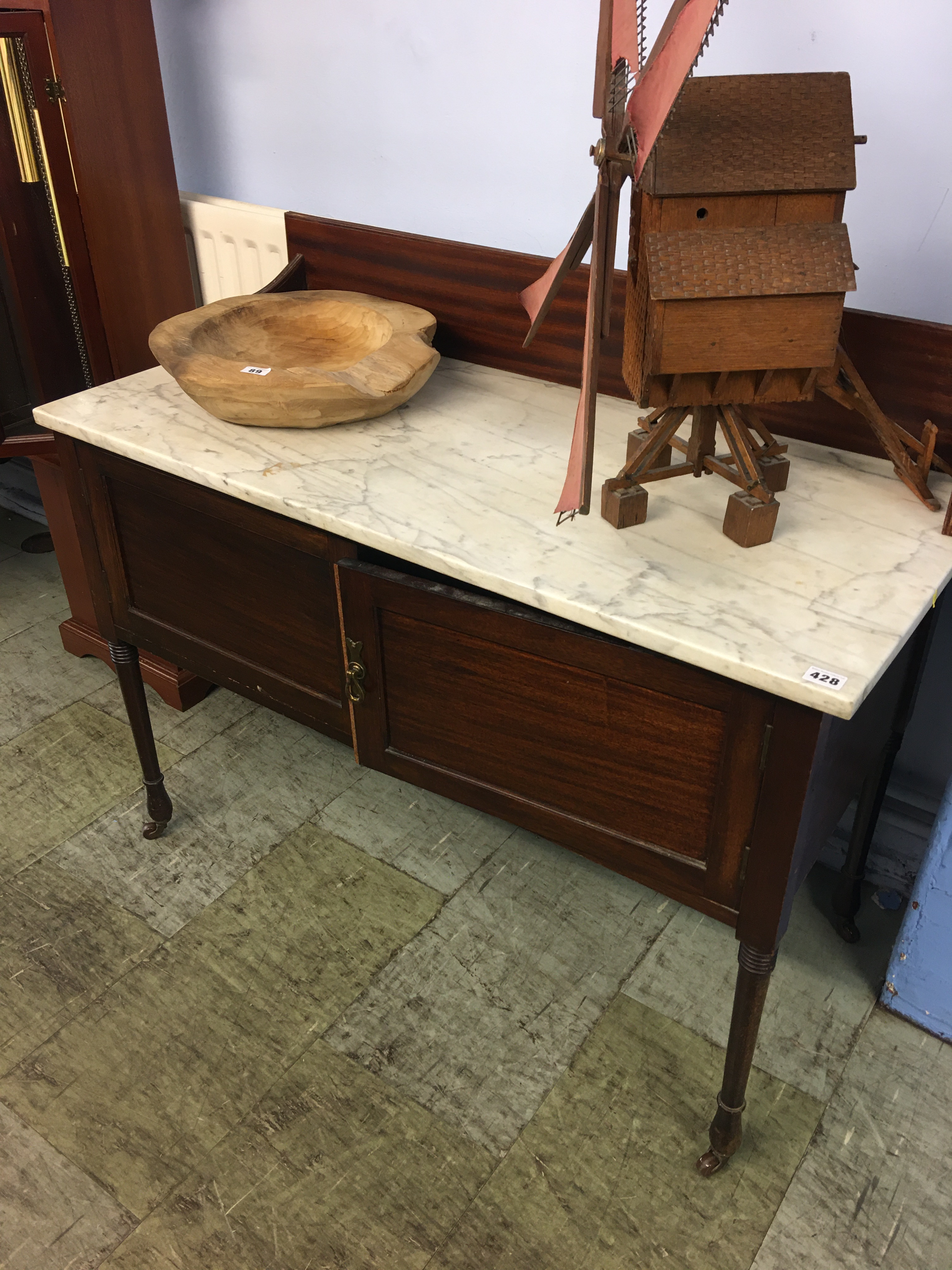 A marble top washstand