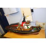 A remote controlled model of a River Tyne tug boat 'Northsider'