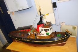 A remote controlled model of a River Tyne tug boat 'Northsider'