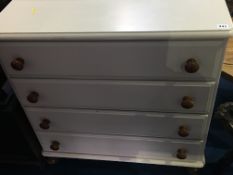 Pair of painted pine chest of drawers