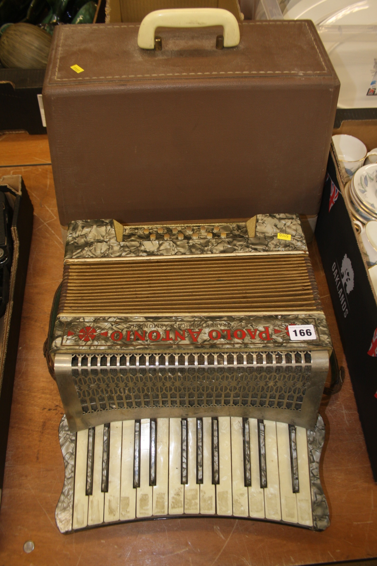 An accordion and a sewing machine