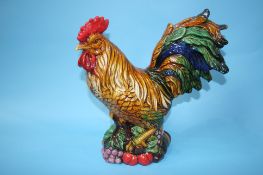 Large pottery model of a cockerel