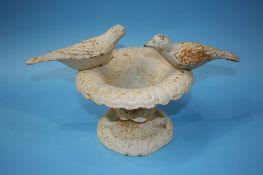 Cast metal bird bath