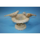 Cast metal bird bath