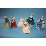 Six Royal Doulton figurines