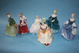 Six Royal Doulton figurines