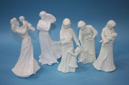 Five Royal Doulton figures by Maureen Halson