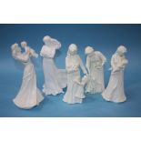 Five Royal Doulton figures by Maureen Halson