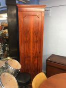 Yew wood narrow wardrobe