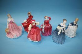 Six Royal Doulton figurines