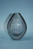 A smoked Orrefors Scandinavian glass vase