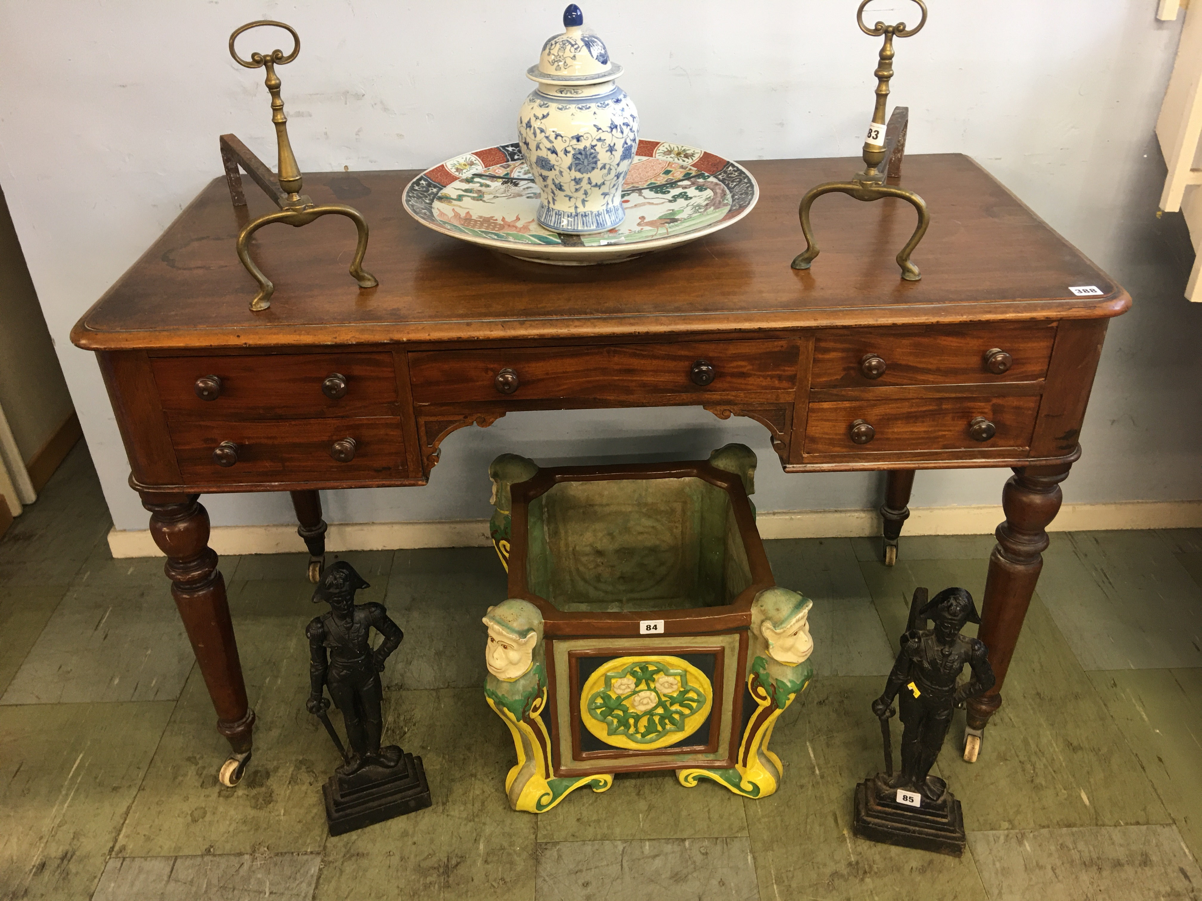 A Victorian mahogany side table