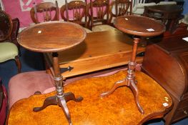 Two mahogany wine tables