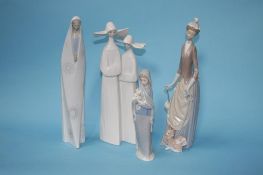 Four Lladro figures