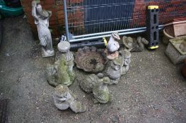 Quantity of composite garden ornaments