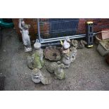 Quantity of composite garden ornaments