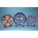 Three Japanese Imari wall plates